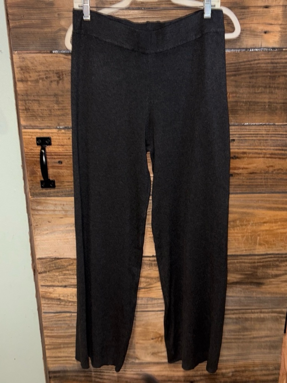 Cable & Gauge Black Wide-Leg Knit Pants